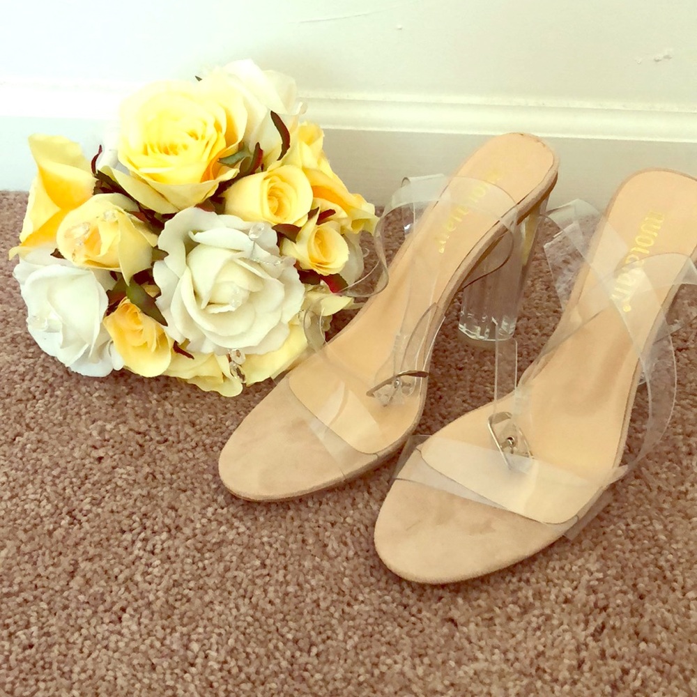 Forever21 Clear Ankle Strap Heel